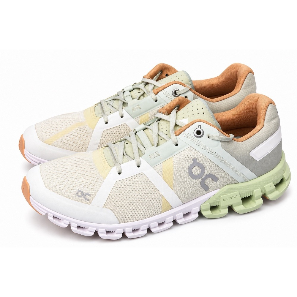 On Cloudflow Aloe White Gray Women's Size 9 Running Shoes Sneakers